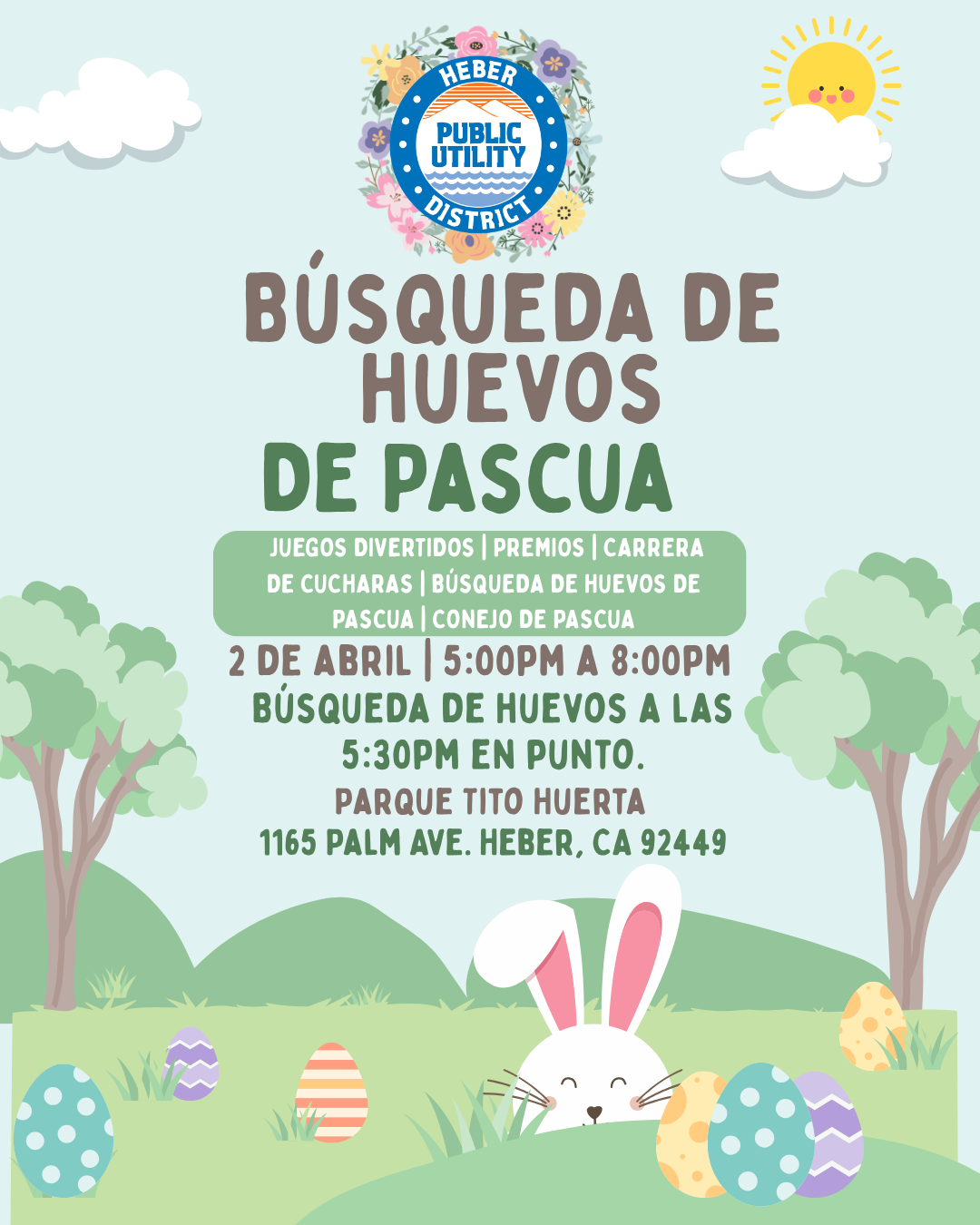 Easter Egg Hunt Flyer Spanish